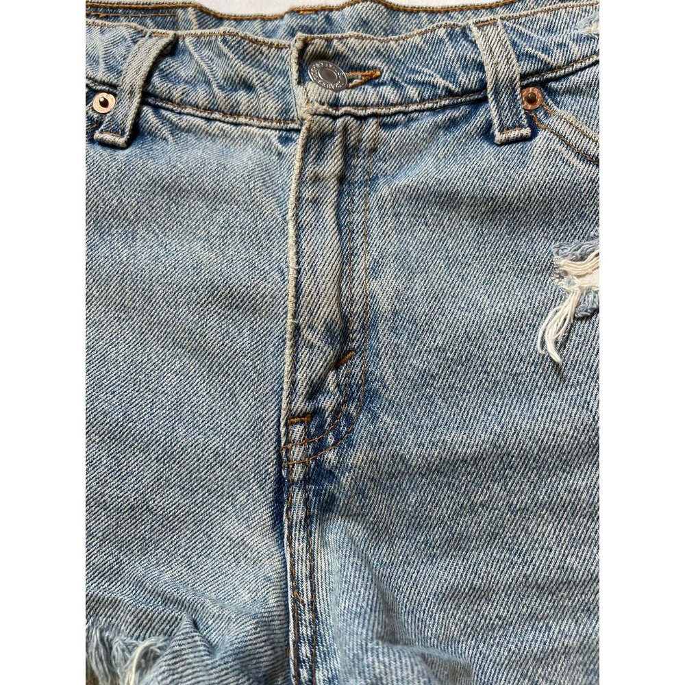 Vintage Levi's Denim Cut off Distressed High Waisted Shorts Size 7 - Picture 4 of 8